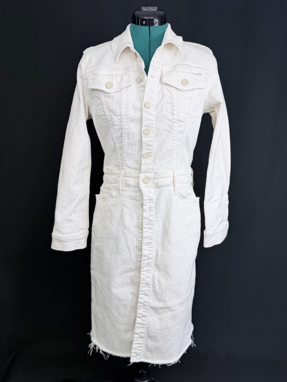 Mother White Denim Dress - Picture 3 of 14
